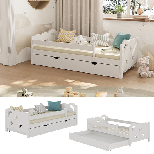 Vitalispa Letto per bambini Bianco 80x160 cm con cassetto, senza materasso