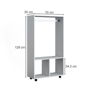 Vicco Armadio multifunzione Bianco 70 x 128 cm