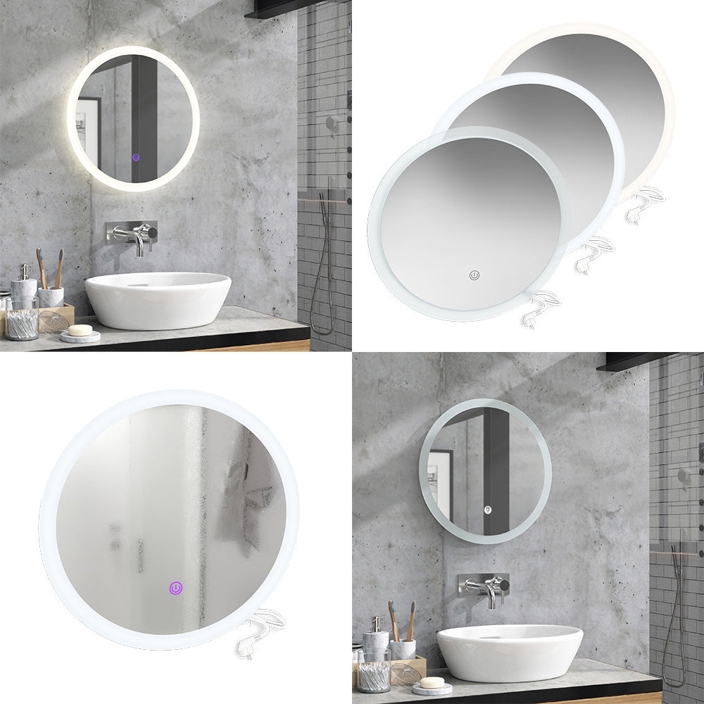 Vicco Specchio bagno Bianco 50 x 50 cm Rotondo