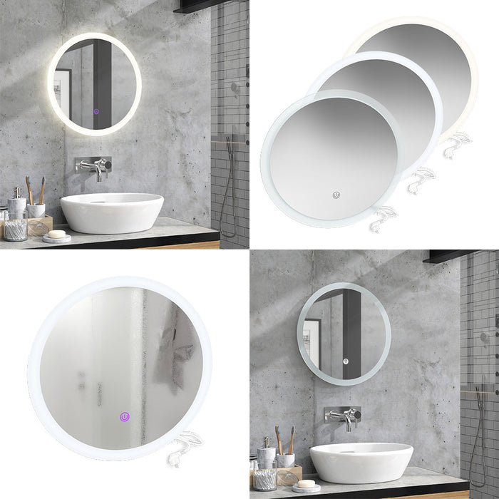 Vicco Specchio bagno Bianco 50 x 50 cm Rotondo