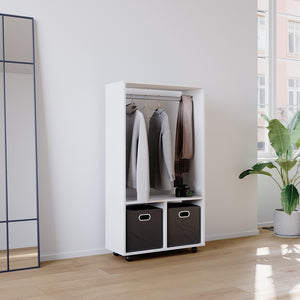 Vicco Armadio multifunzione Bianco 70 x 128 cm