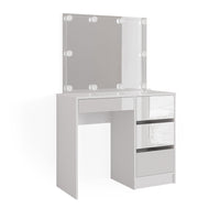 Vicco Tavolo da toilette Bianco 40 cm con illuminazione a LED