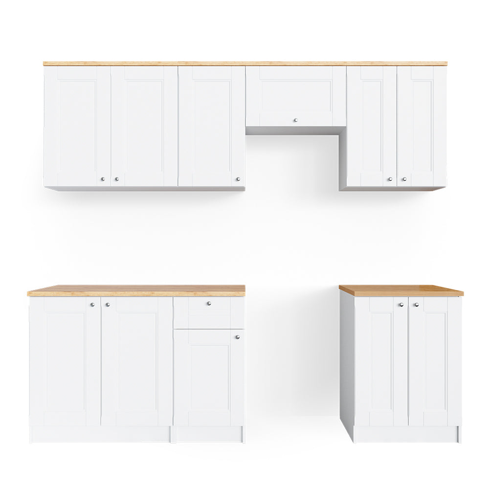 Vicco Mobile da cucina Bianco 240 cm , PL Goldkraft