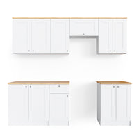 Vicco Mobile da cucina Bianco 240 cm , PL Goldkraft