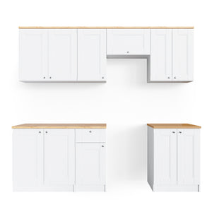 Vicco Mobile da cucina Bianco 240 cm , PL Goldkraft