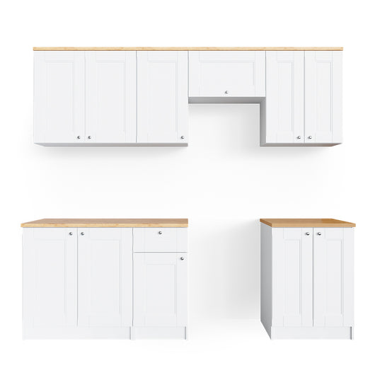 Vicco Mobile da cucina Bianco 240 cm , PL Goldkraft