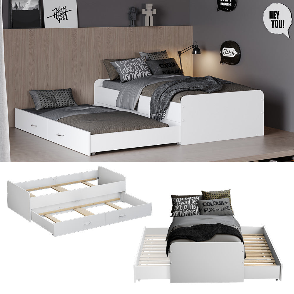 Vitalispa Letto per bambini Bianco 90x200 cm con rete a doghe, senza materasso