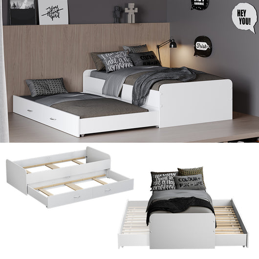 Vitalispa Letto per bambini Bianco 90x200 cm con rete a doghe, senza materasso