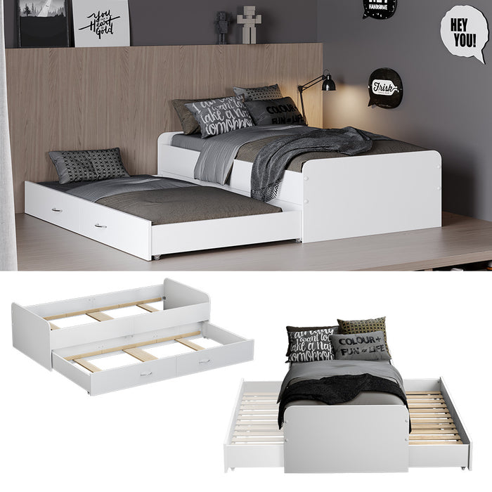 Vitalispa Letto per bambini Bianco 90x200 cm con rete a doghe, senza materasso