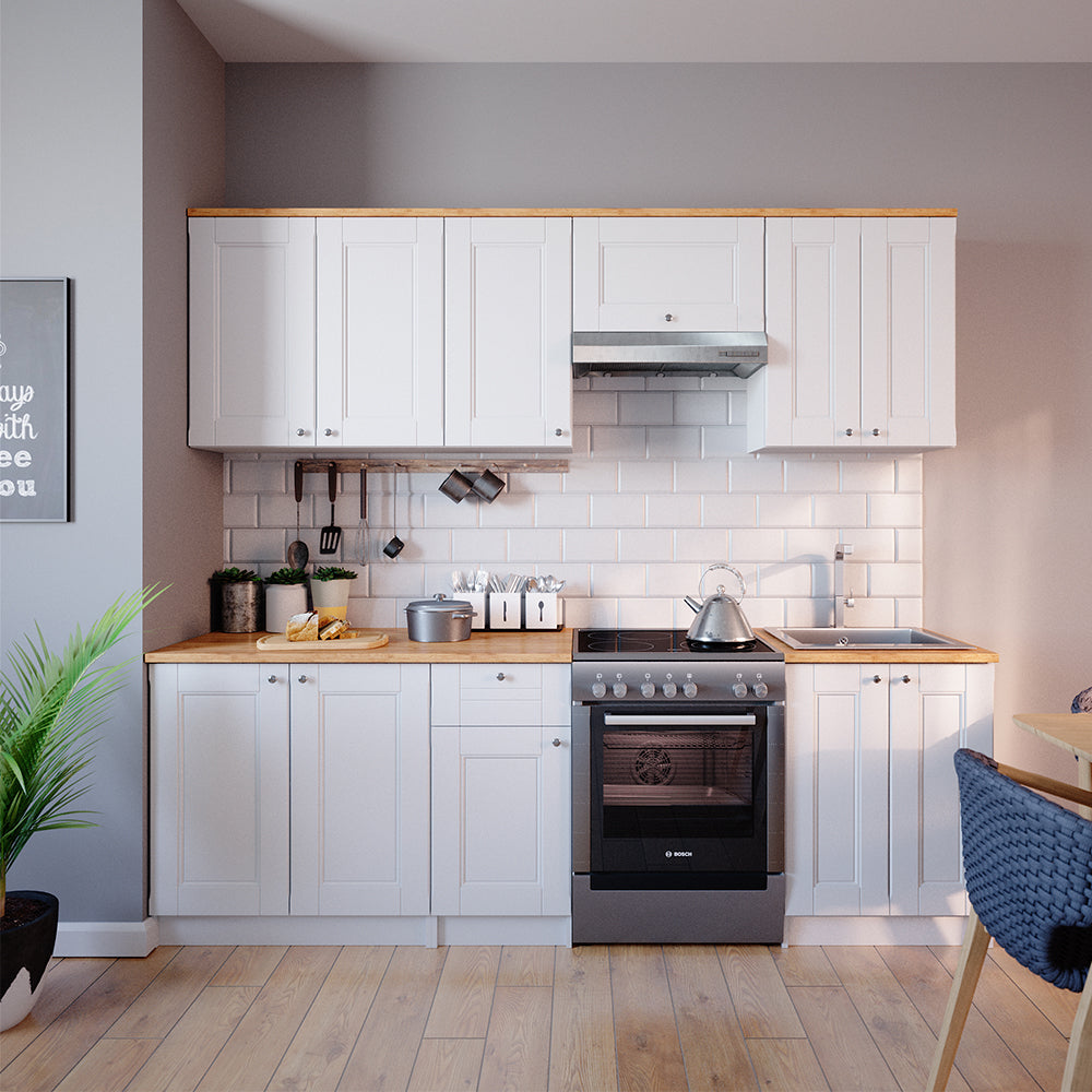 Vicco Mobile da cucina Bianco 240 cm , PL Goldkraft