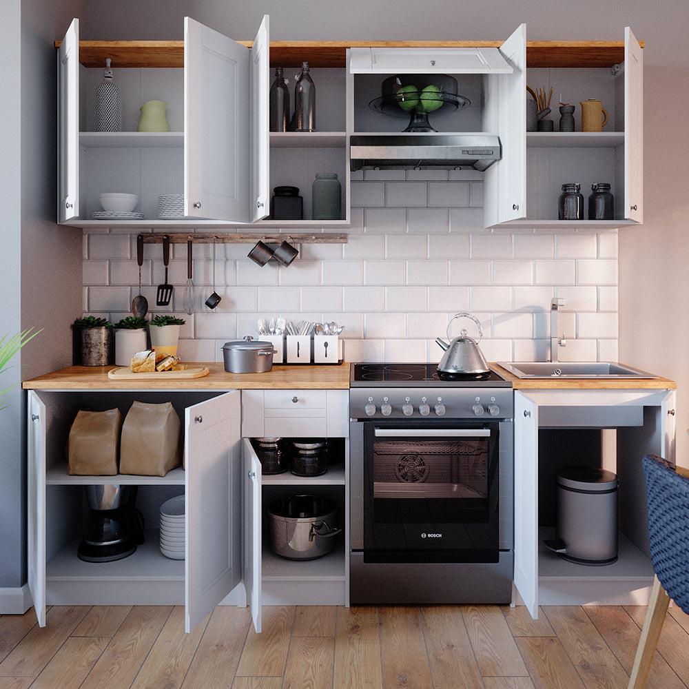 Vicco Mobile da cucina Bianco 240 cm , PL Goldkraft