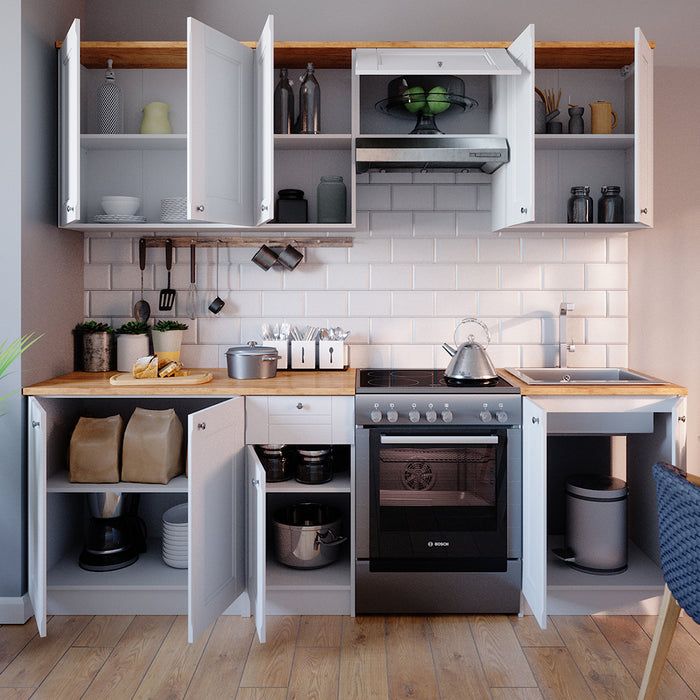 Vicco Mobile da cucina Bianco 240 cm , PL Goldkraft