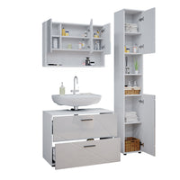 Vicco Set mobili bagno Bianco lucido 3 pezzi, base 80 cm
