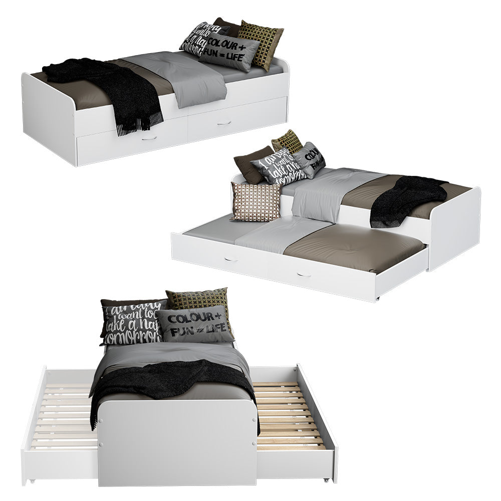 Vitalispa Letto per bambini Bianco 90x200 cm con rete a doghe, senza materasso