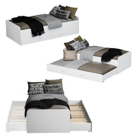 Vitalispa Letto per bambini Bianco 90x200 cm con rete a doghe, senza materasso