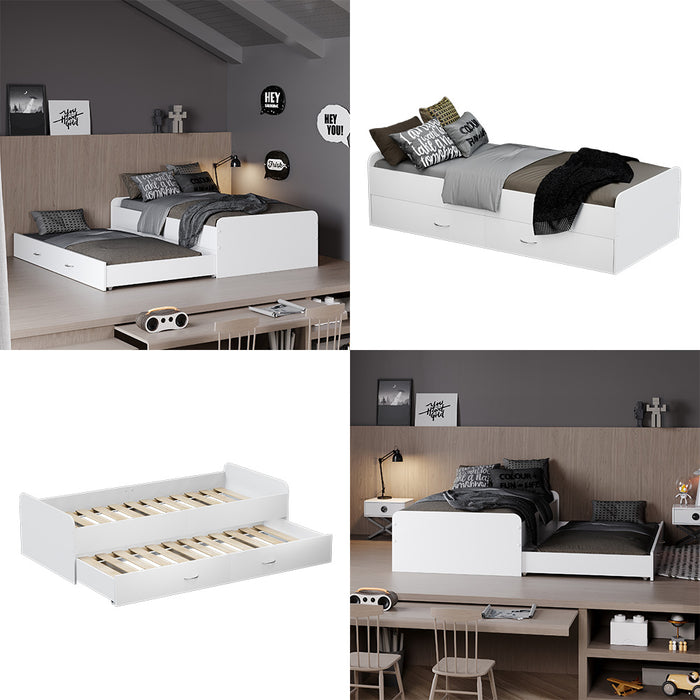 Vitalispa Letto per bambini Bianco 90x200 cm con rete a doghe, senza materasso