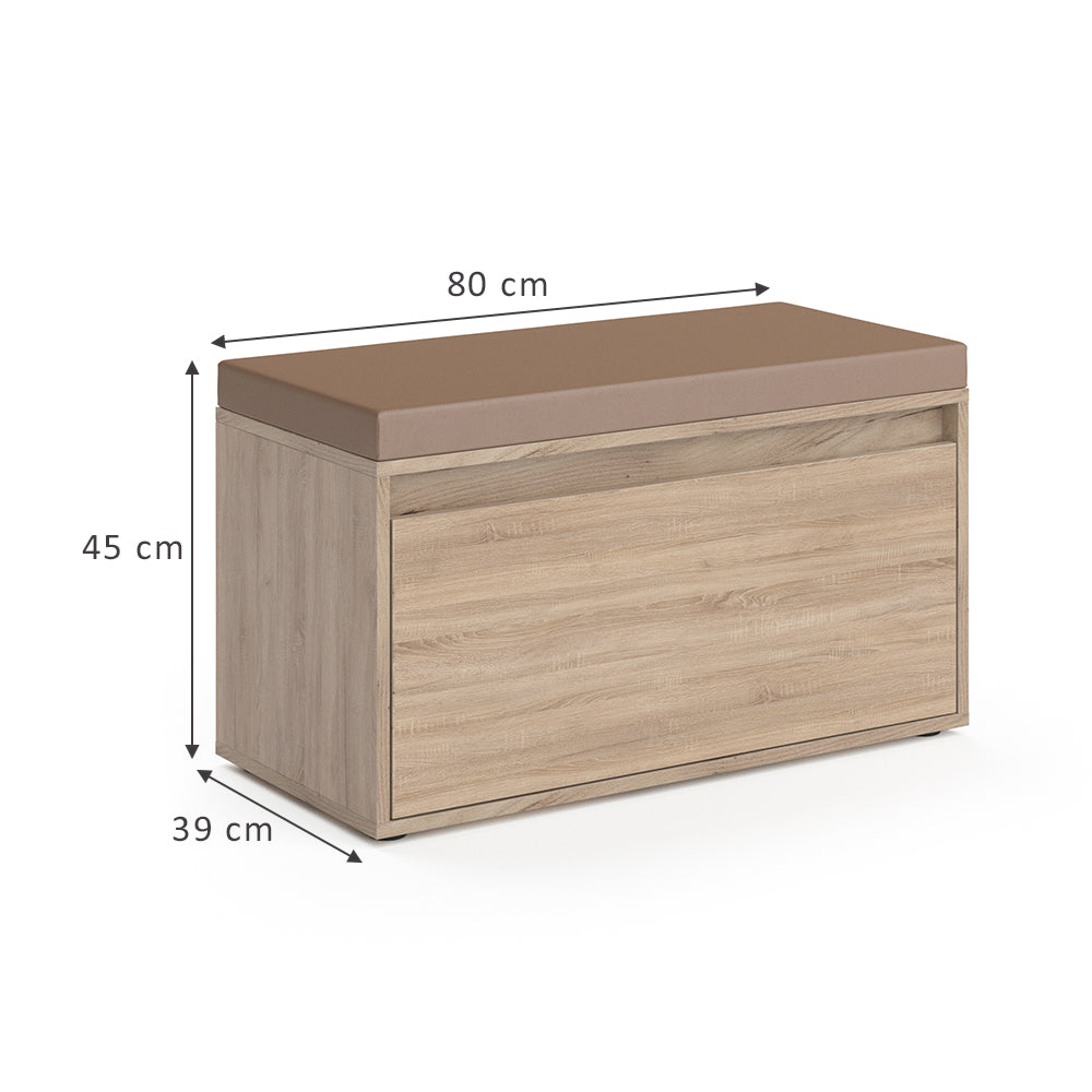Vicco Panca scarpiera da ingresso Sonoma 80 x 45 cm