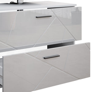 Vicco Set mobili bagno Bianco lucido 4 parti