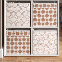 Vicco Scatola pieghevole Bianco/Oro 30 x 30 cm Set di 2