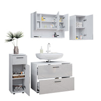 Vicco Set mobili bagno Bianco lucido 4 parti
