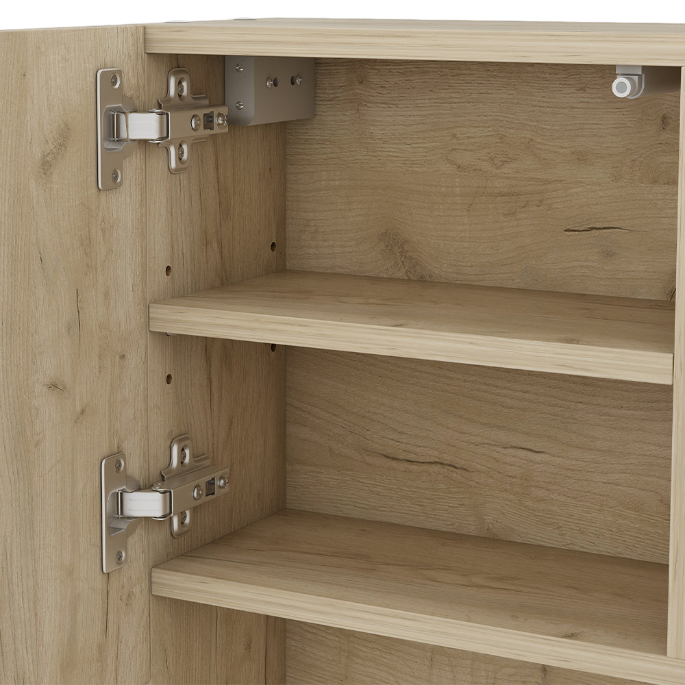 Vicco Specchio contenitore bagno Bianco 54 x 55 cm con anta e vani a giorno