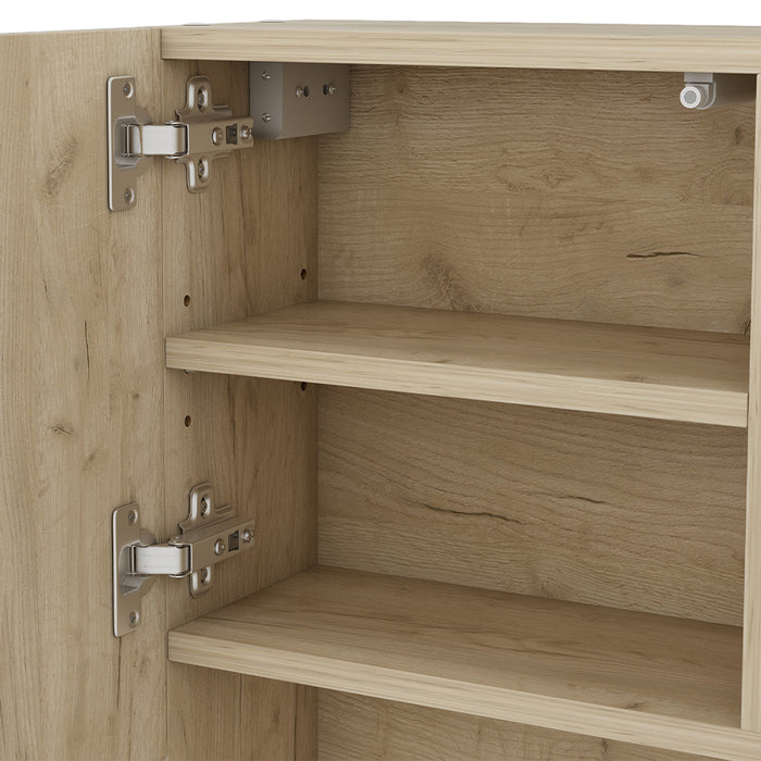 Vicco Specchio contenitore bagno Bianco 54 x 55 cm con anta e vani a giorno