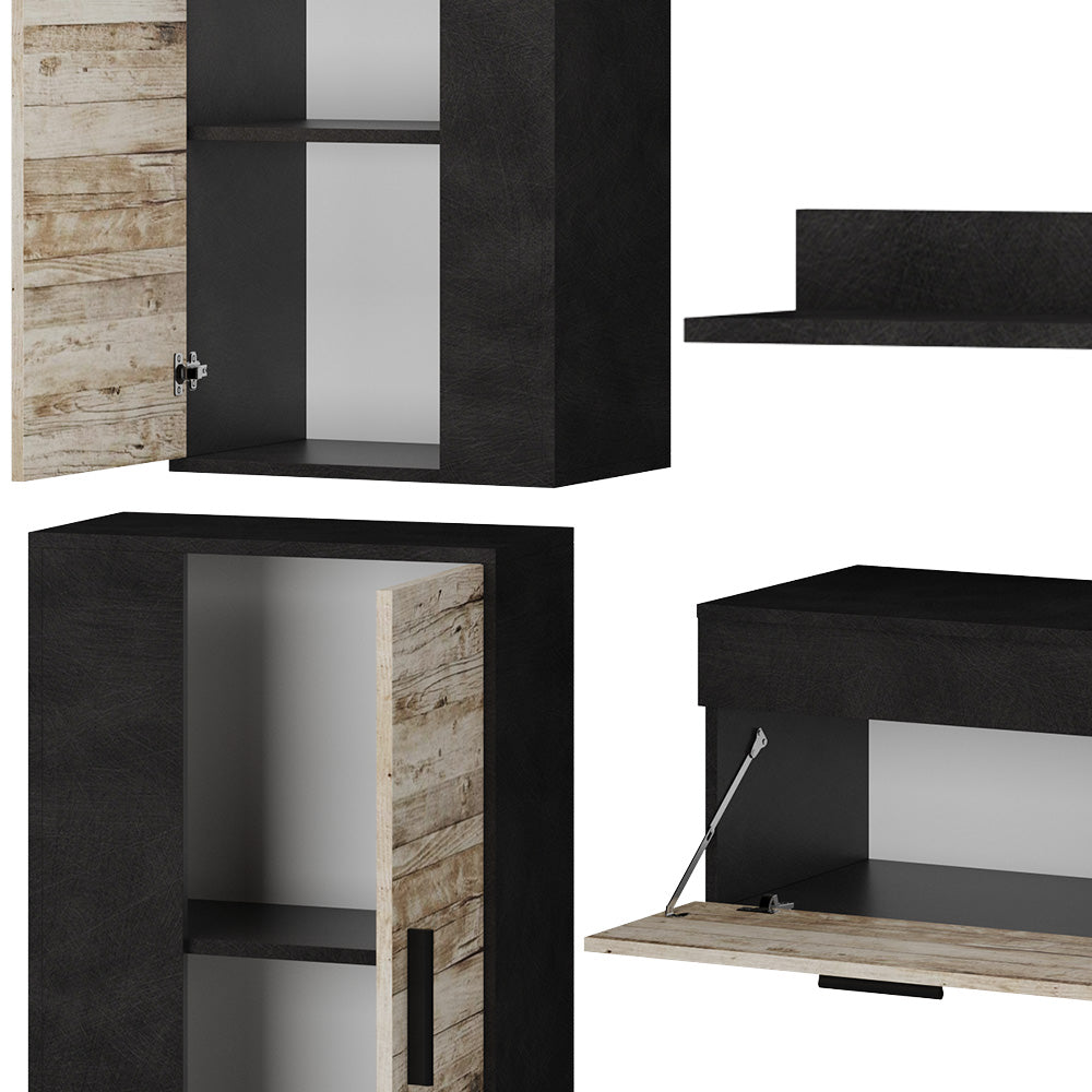 Vicco Parete attrezzata soggiorno Beige Set di 4