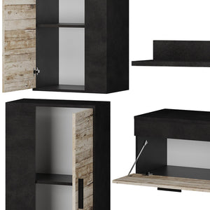 Vicco Parete attrezzata soggiorno Beige Set di 4