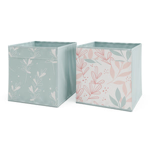 Vicco Scatola pieghevole Turchese 30 x 30 cm Set di 2