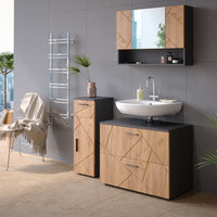Vicco Mobiletto bagno Quercia dorata/antracite 30 x 81 cm