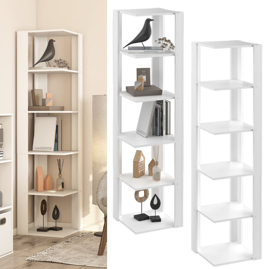 Vicco Scaffale angolare Bianco 45 x 180 cm