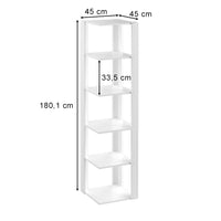 Vicco Scaffale angolare Bianco 45 x 180 cm