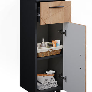 Vicco Mobiletto bagno Quercia dorata/antracite 30 x 81 cm