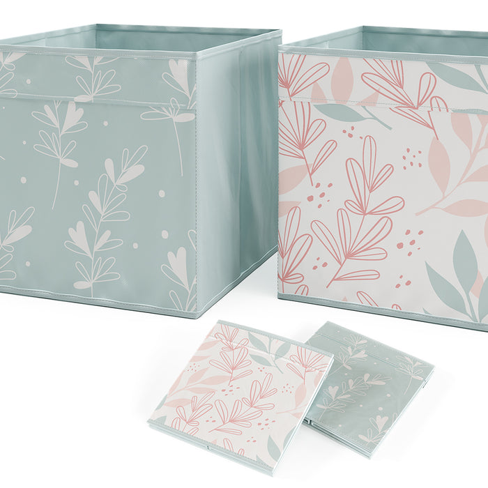 Vicco Scatola pieghevole Turchese 30 x 30 cm Set di 2