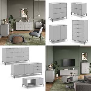 Vicco Tavolino Grigio 50 x 50 cm