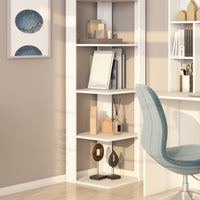 Vicco Scaffale angolare Bianco 45 x 180 cm