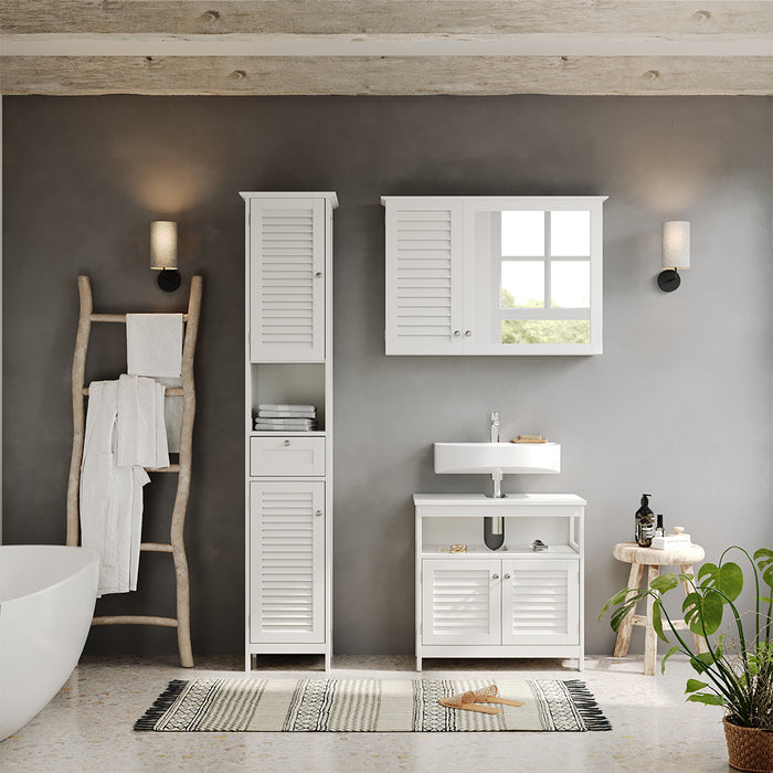 Vicco Set di mobili da bagno Bianco 3 pezzi, opzione 2