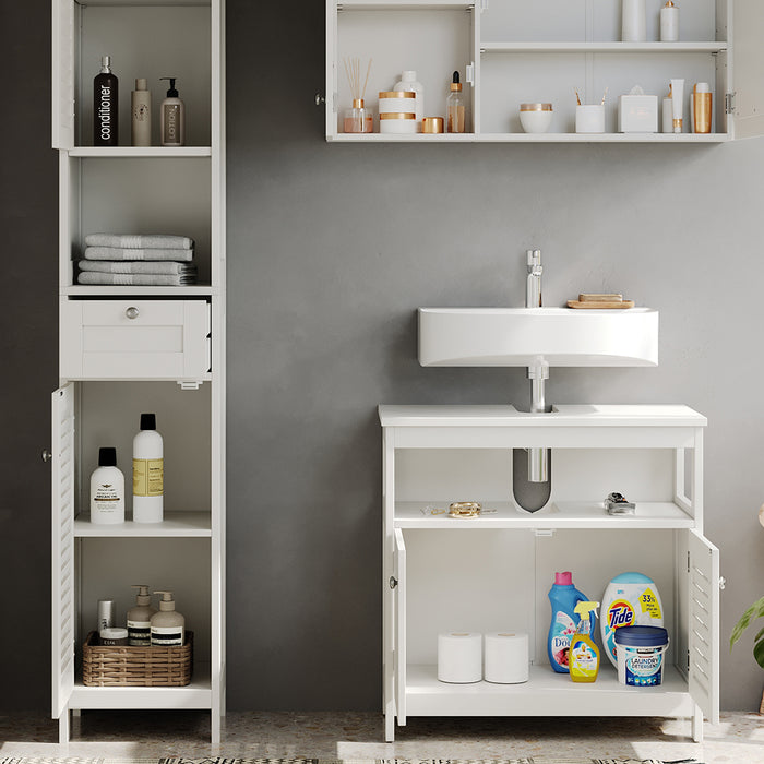 Vicco Set di mobili da bagno Bianco 3 pezzi, opzione 2