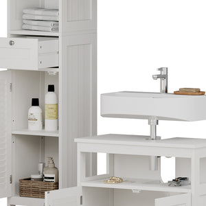 Vicco Set di mobili da bagno Bianco 3 pezzi, opzione 2