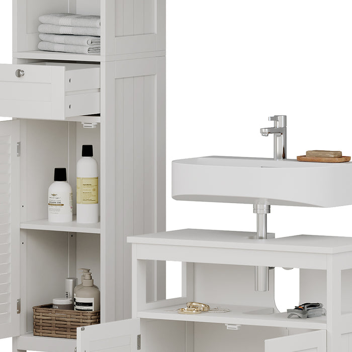 Vicco Set di mobili da bagno Bianco 3 pezzi, opzione 2