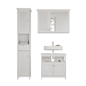 Vicco Set di mobili da bagno Bianco 3 pezzi, opzione 2