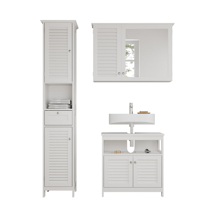 Vicco Set di mobili da bagno Bianco 3 pezzi, opzione 2