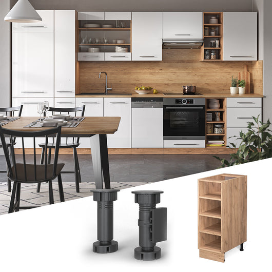 Vicco Scaffale da cucina Quercia dorata 30 cm senza piano di lavoro