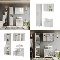 Vicco Set di mobili da bagno Bianco 3 pezzi, opzione 2