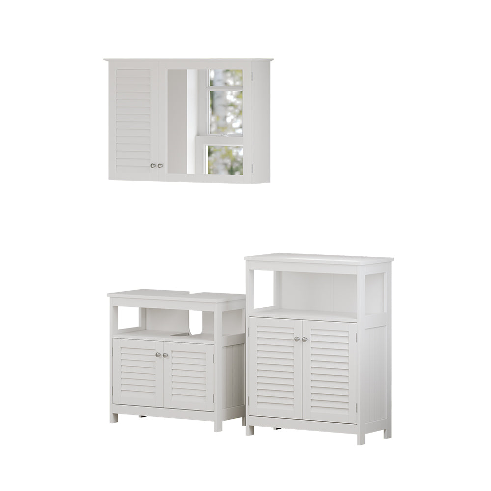 Vicco Set di mobili da bagno Bianco 3 pezzi, opzione 3