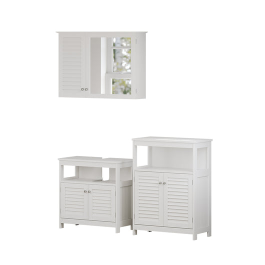 Vicco Set di mobili da bagno Bianco 3 pezzi, opzione 3