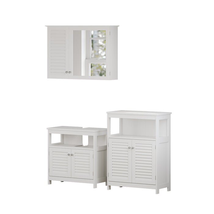 Vicco Set di mobili da bagno Bianco 3 pezzi, opzione 3