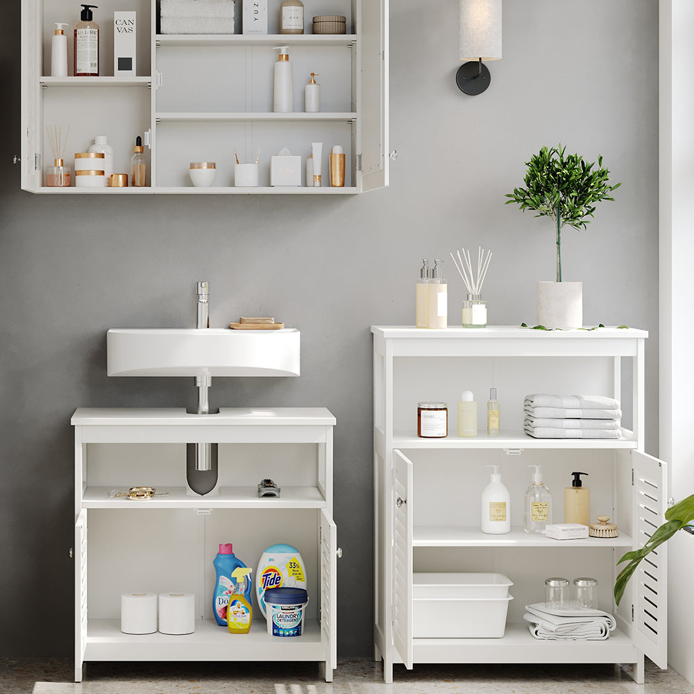 Vicco Set di mobili da bagno Bianco 3 pezzi, opzione 3