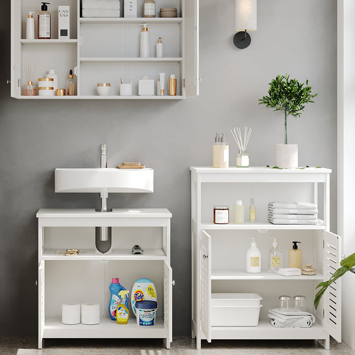 Vicco Set di mobili da bagno Bianco 3 pezzi, opzione 3