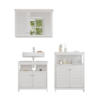 Vicco Set di mobili da bagno Bianco 3 pezzi, opzione 3